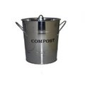 Exaco Trading Small 2 in 1 Kitchen Compost Bucket, Stainless Steel EX122844